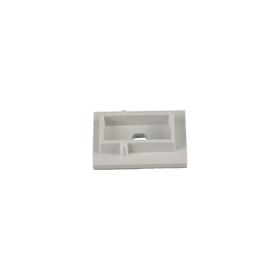 M8065  Tiras 21.3mm x 26mm Grey Floor Profile End Cap With Hole (1pc) for M8064